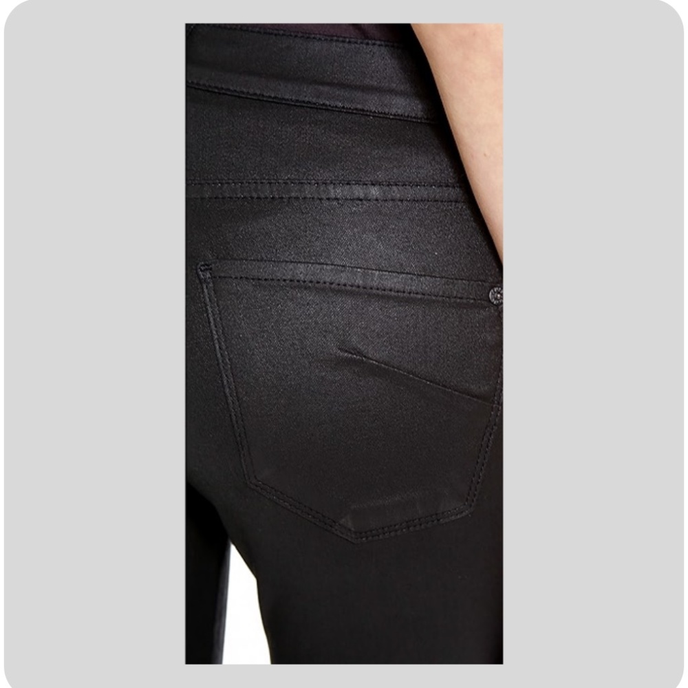 James Jeans Twiggy Z Coated Leather Like Skinny Blue/Black Size 24 NWT - Picture 2 of 16